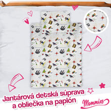 Načítať obrázok do zobrazovača galérie, Detské jantárové obliečky a prikrývka s plachtou (5 dielny)